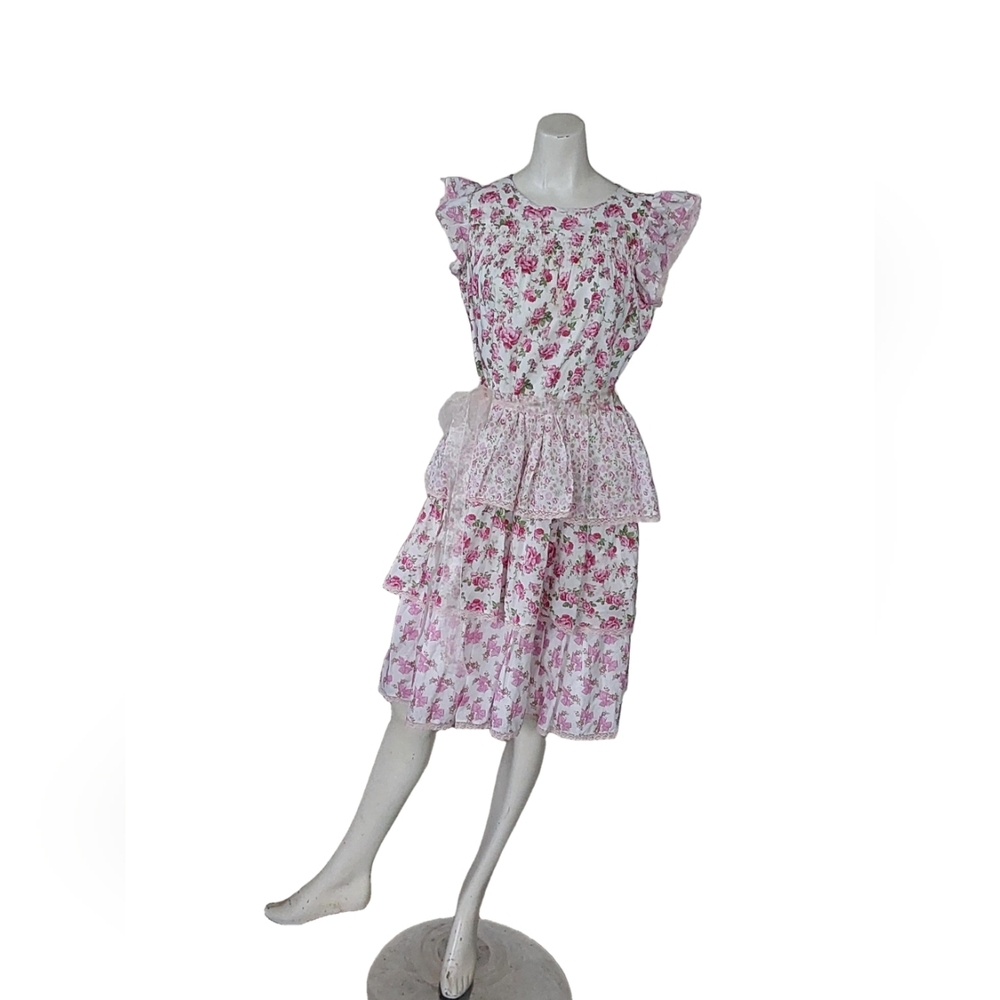 American Girl Pink Floral Kids Dress